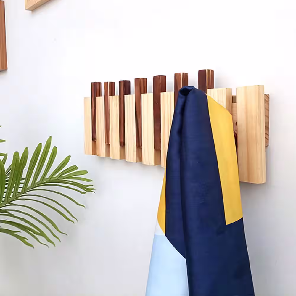None Modern Create Wooden Clothes Rack 19.68 in. x 5.9 in.