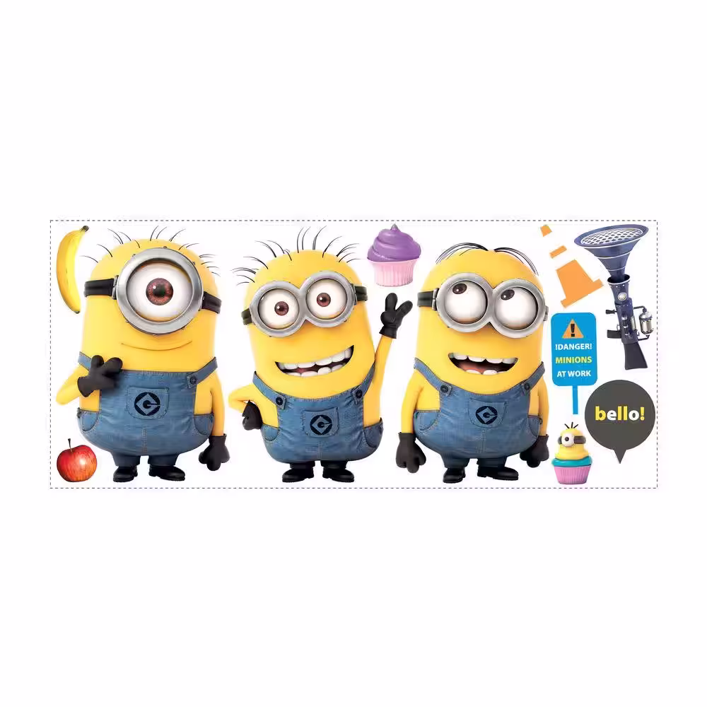 RoomMates Minions Despicable Me 2 Giant Peel and Stick Giant Wall Decals, RMK2081GM