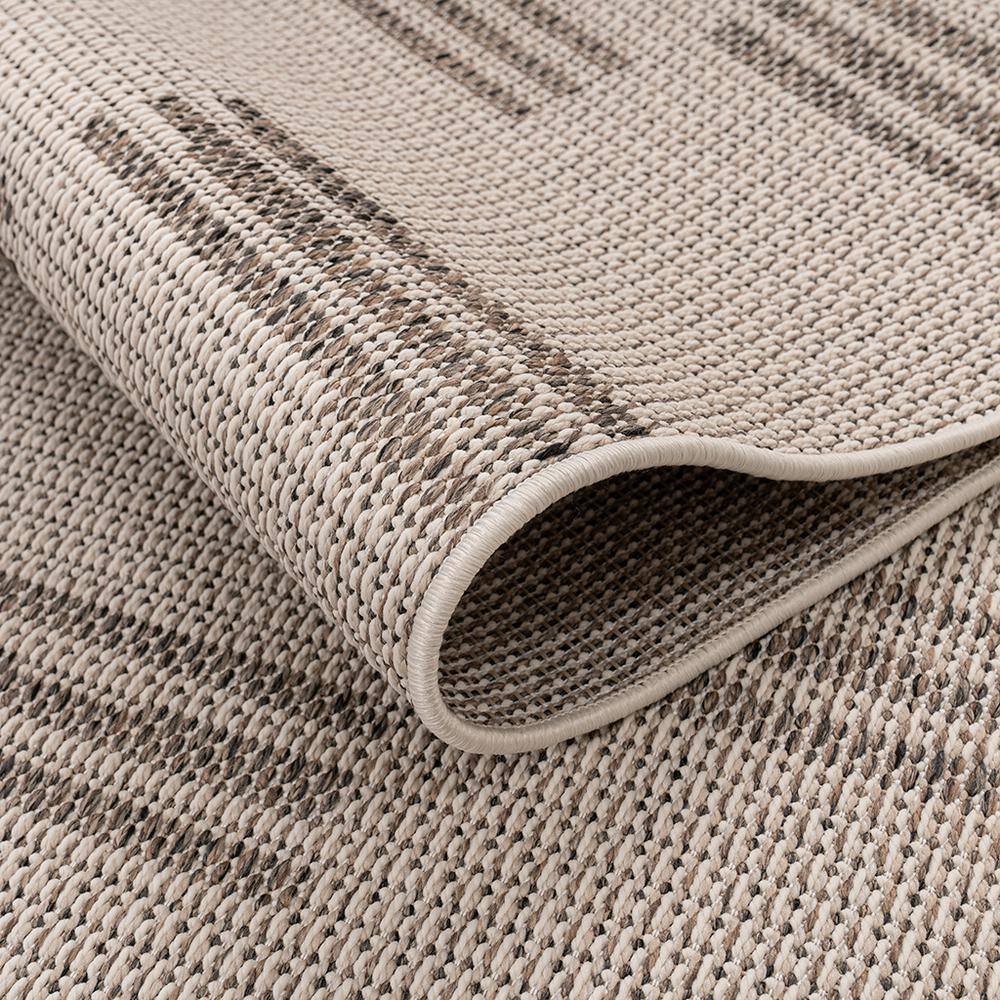 Home Decorators Collection Cream/Anthracite 6.56 ft. x 9.02 ft. Indoor/Outdoor Area Rug