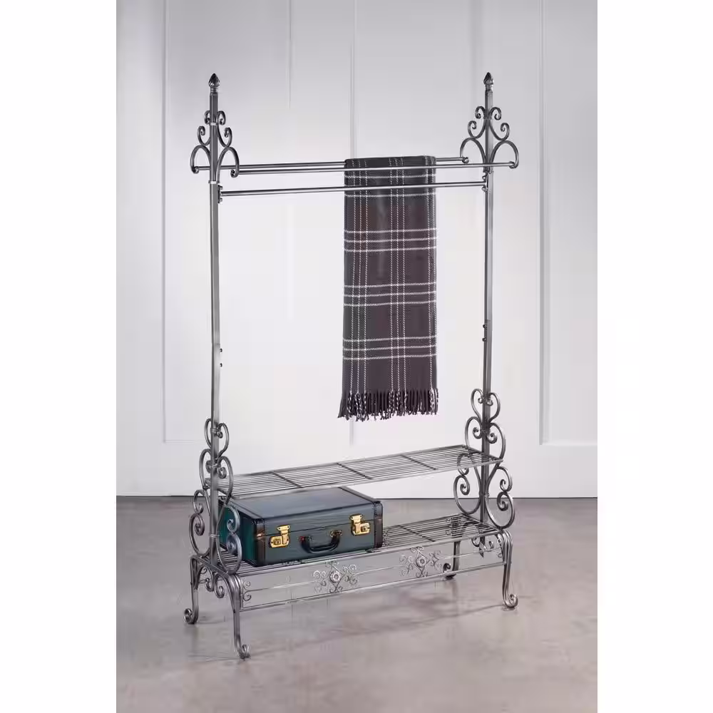 TRIPAR INTERNATIONAL, INC. Gray Metal Clothes Rack 41.25 in. W x 71.5 in. H