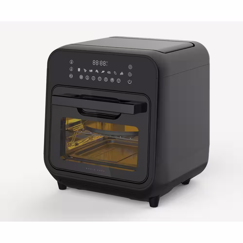 Magic Chef 15.9 qt. 3-in-1 Air Fryer Oven with Steam, in Black
