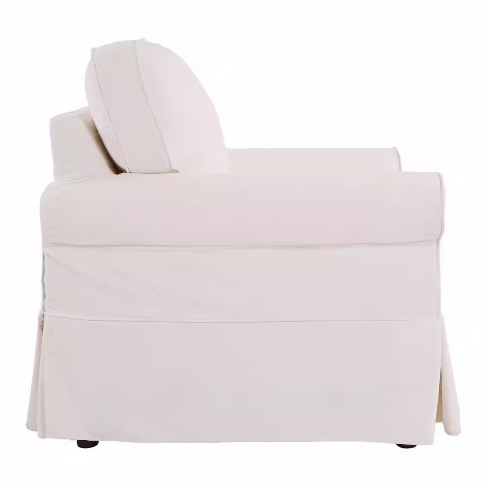 OSP Home Furnishings Ashton Chair with Ivory Slip Cover