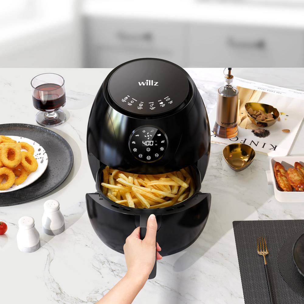 None 3.5 qt. Digital Electric Air Fryer Multi-Cooker with 6-Preset Functions in Black
