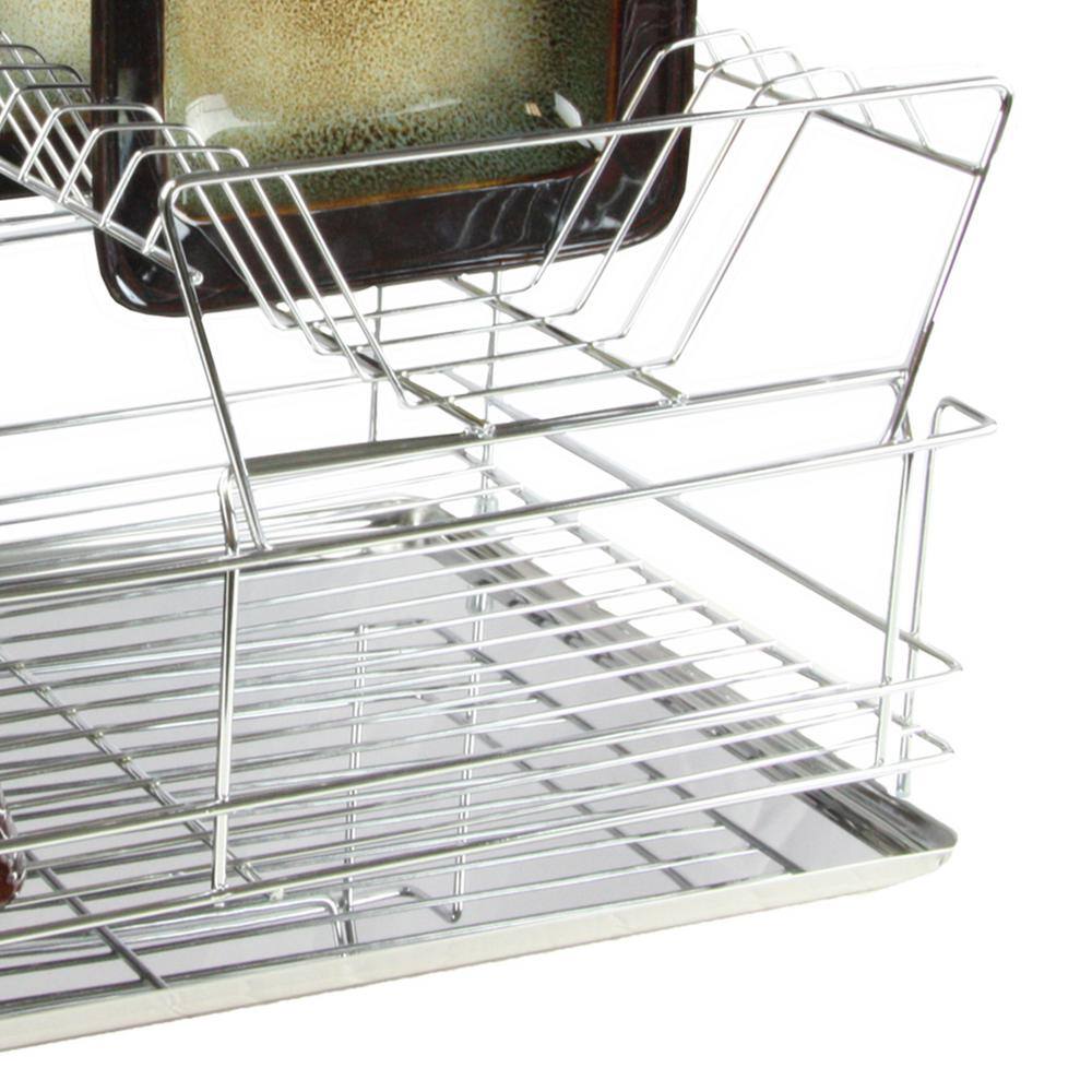 MegaChef 15.5 in. 2 Shelf Dish Rack