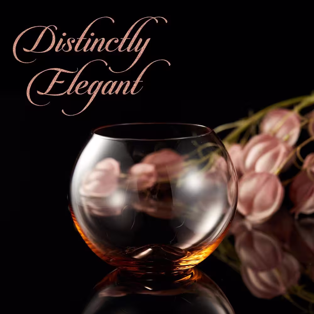 Berkware Luxurious and Elegant Sparkling Rose Pink Colored Glassware - Set of 4