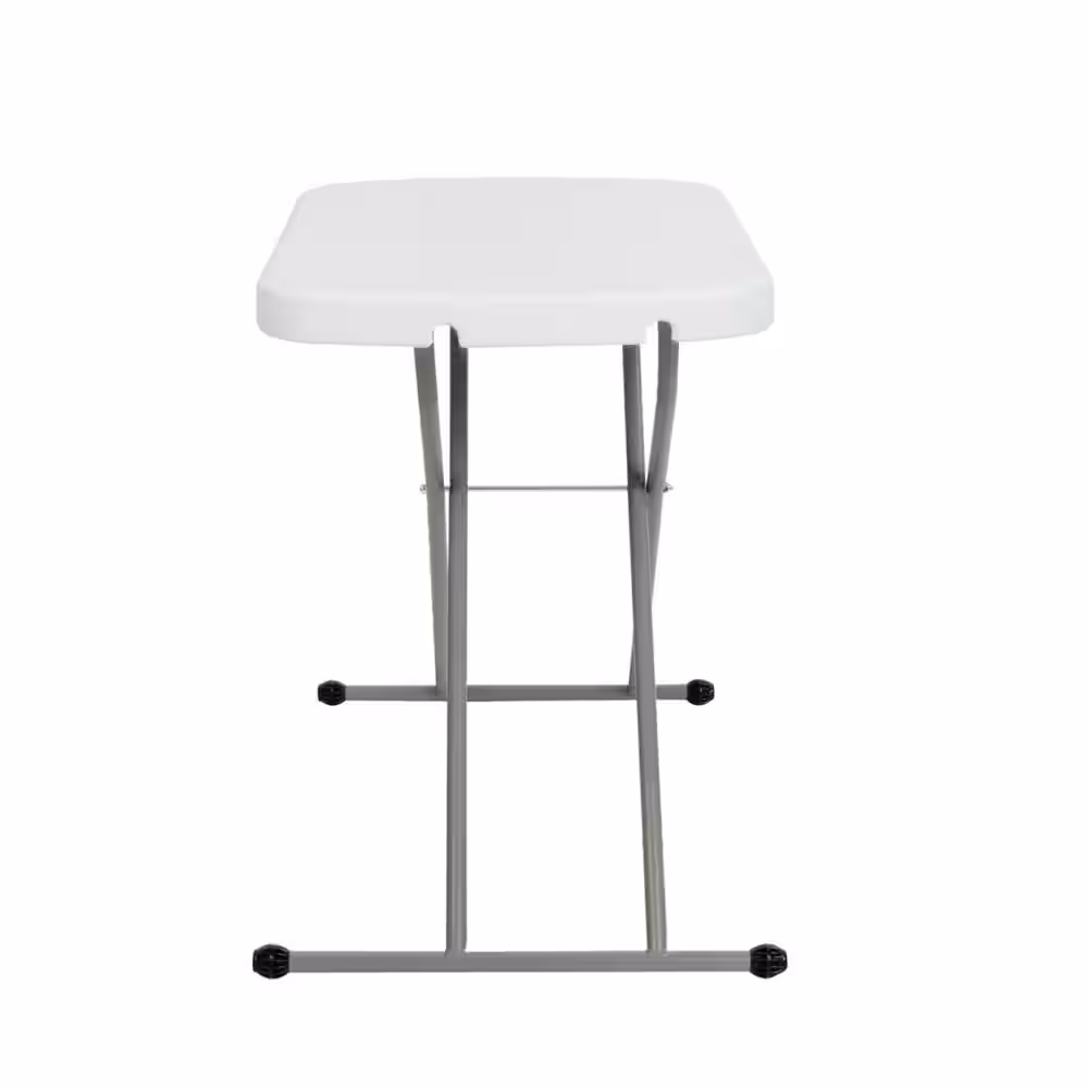 Carnegy Avenue 26 in. Granite White Plastic Indoor/Outdoor Folding Table