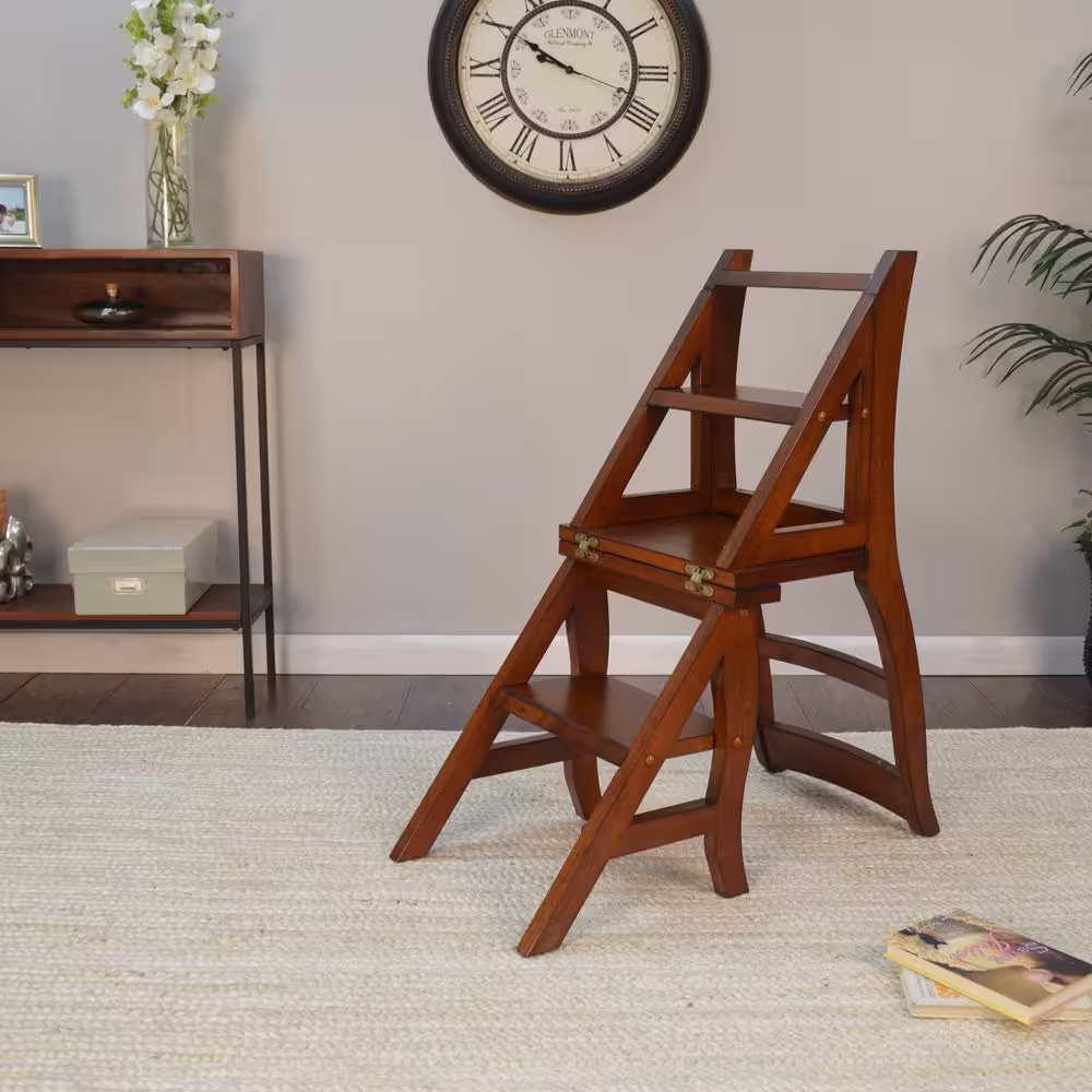 Carolina Cottage Chestnut Wood Folding Library Chair