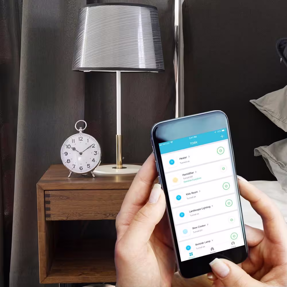 TORK Smart Socket Indoor Standard Wi-Fi Screw-Based Lighting Socket Works with Amazon Alexa and Google Assistant, Remote