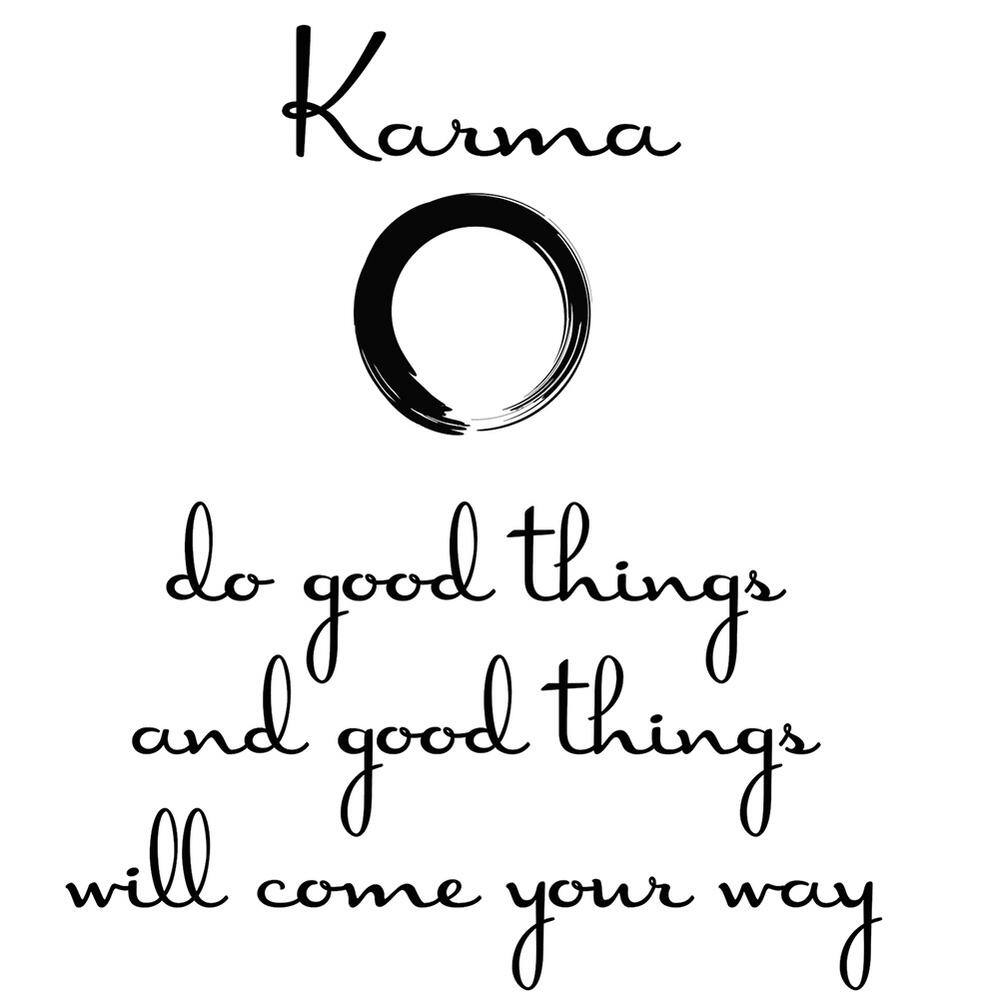 WallPops Black Karma Quote Wall Decal