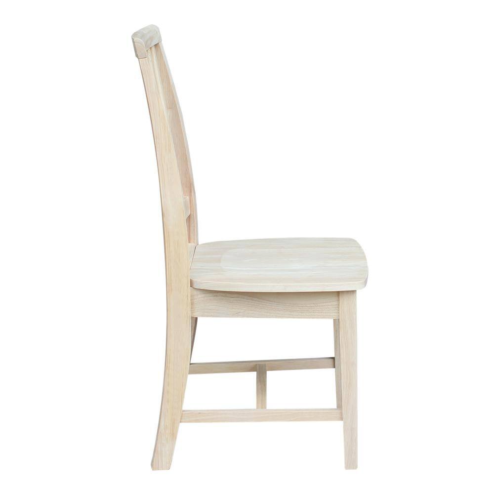 International Concepts Unfinished Wood Mission Dining Chair (Set of 2)