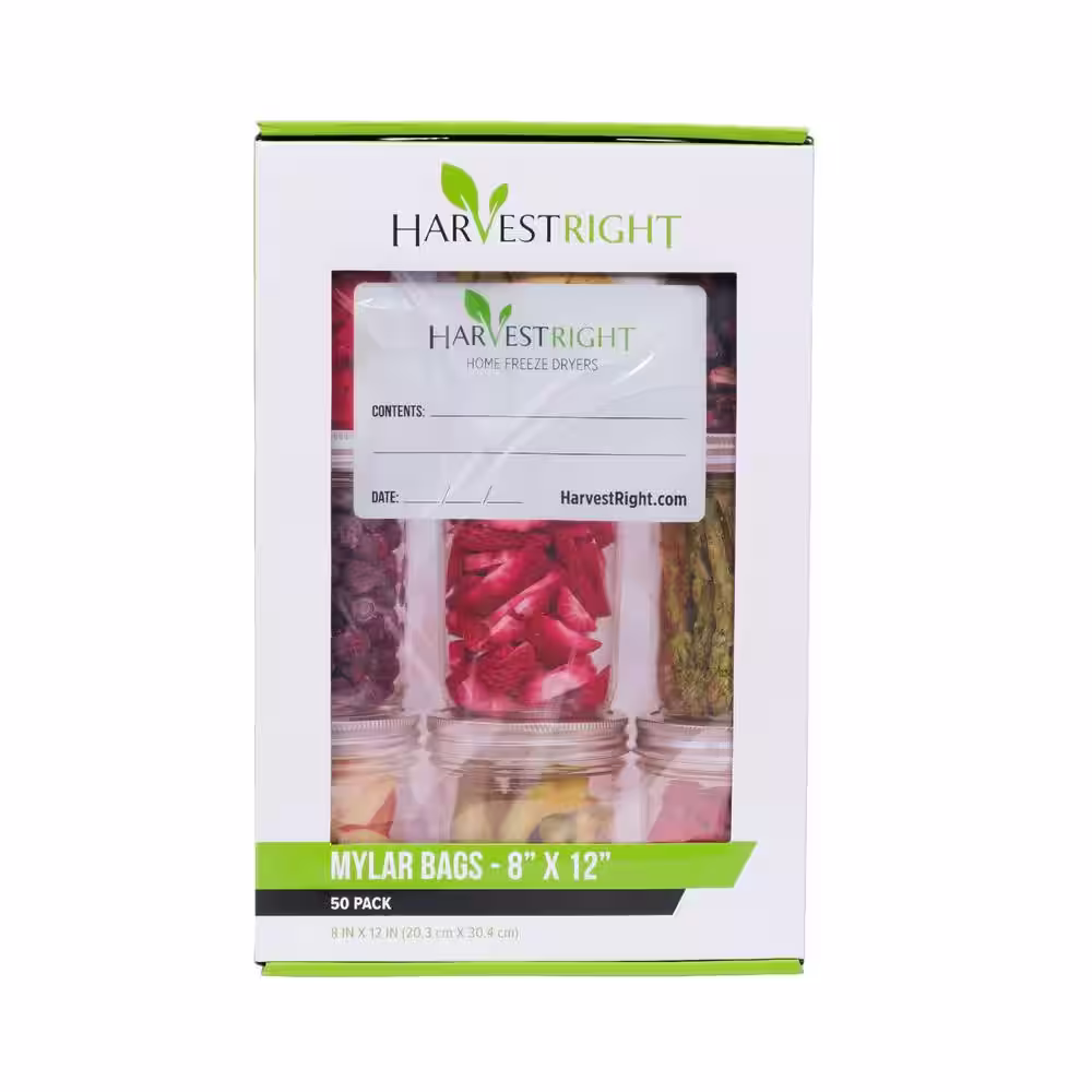 Harvest Right 8 in. x 12 in. Mylar Bag 50-Pack Half Gallon