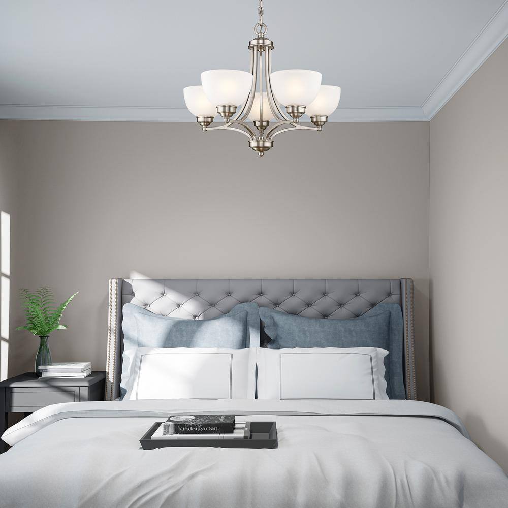 Livex Lighting Somerset 5 Light Brushed Nickel Chandelier