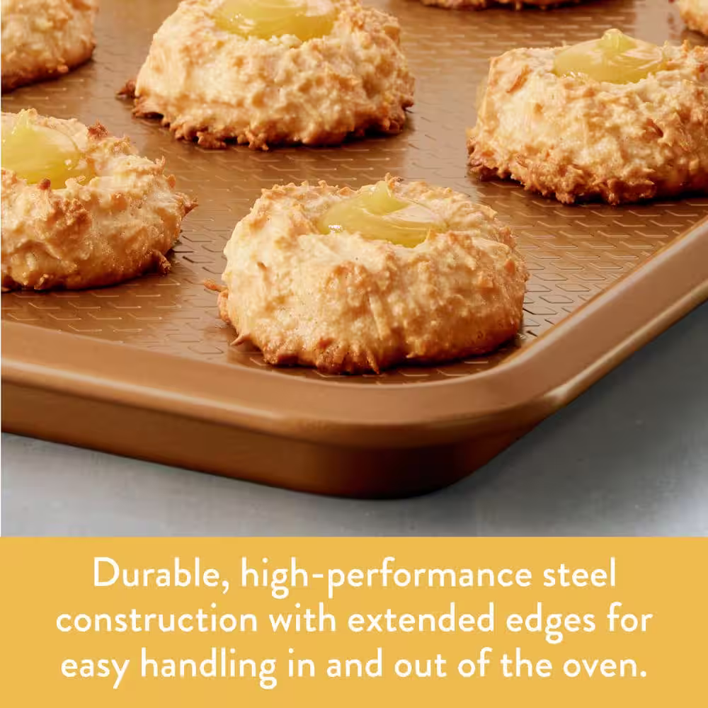 Ayesha Curry Bakeware 2-Piece Steel 11 in. x 17 in. Nonstick Cookie Pan Set