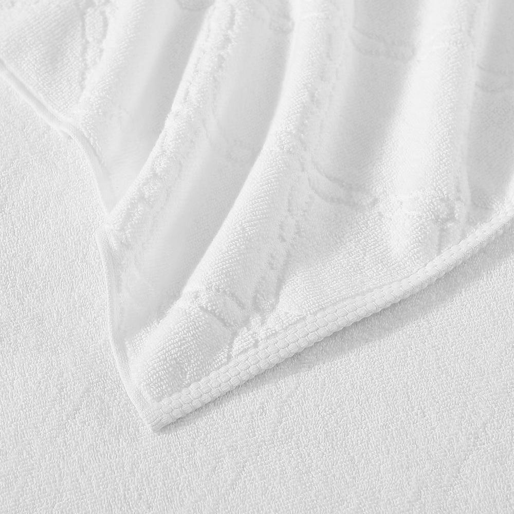 Laura Ashley Banton 6-Piece White Solid Cotton Towel Set