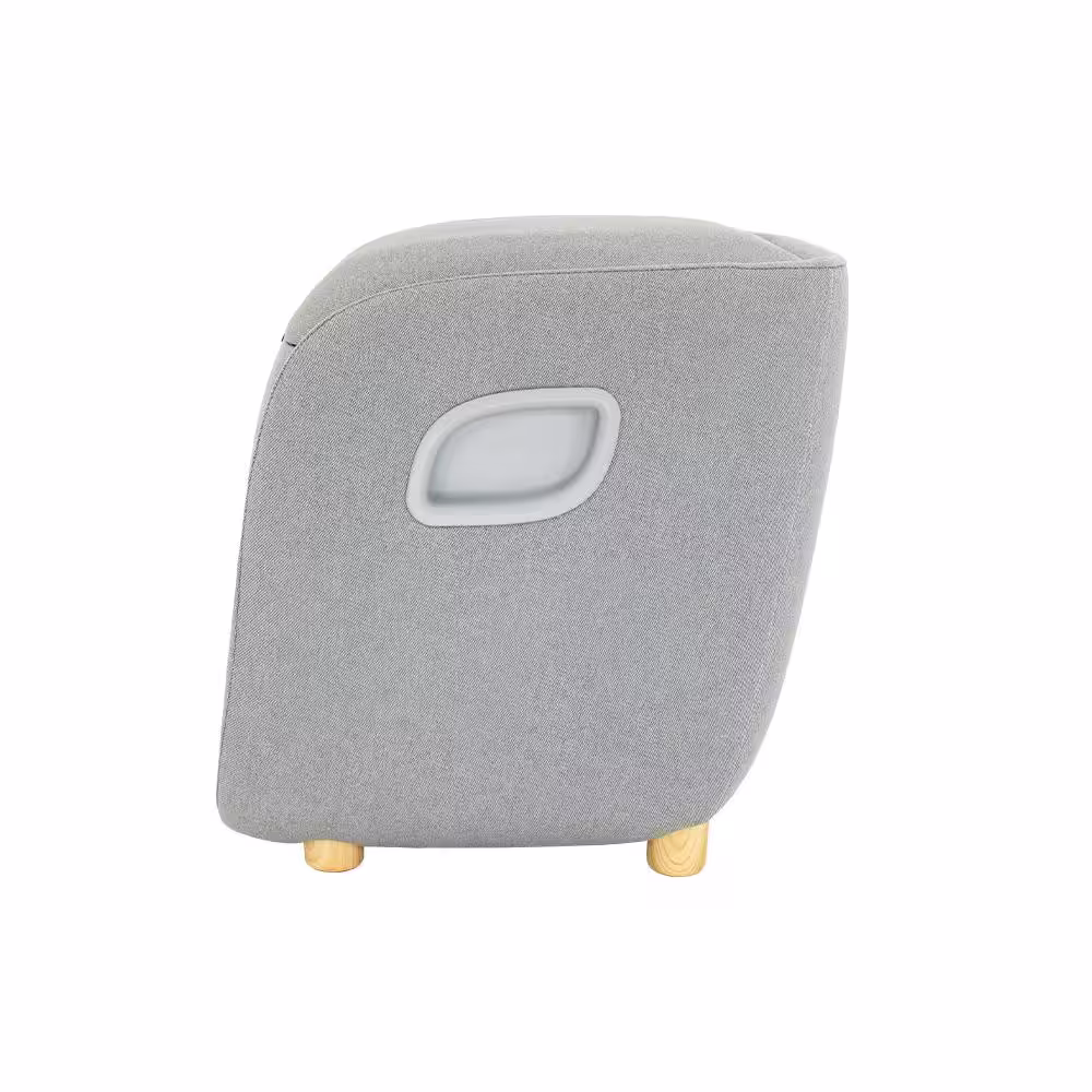 Synca Wellness REI Grey Foot, Calf and Lumbar 3-Speed Heated Ottoman Massager with Warm Cotton Shiatsu Calf Massage