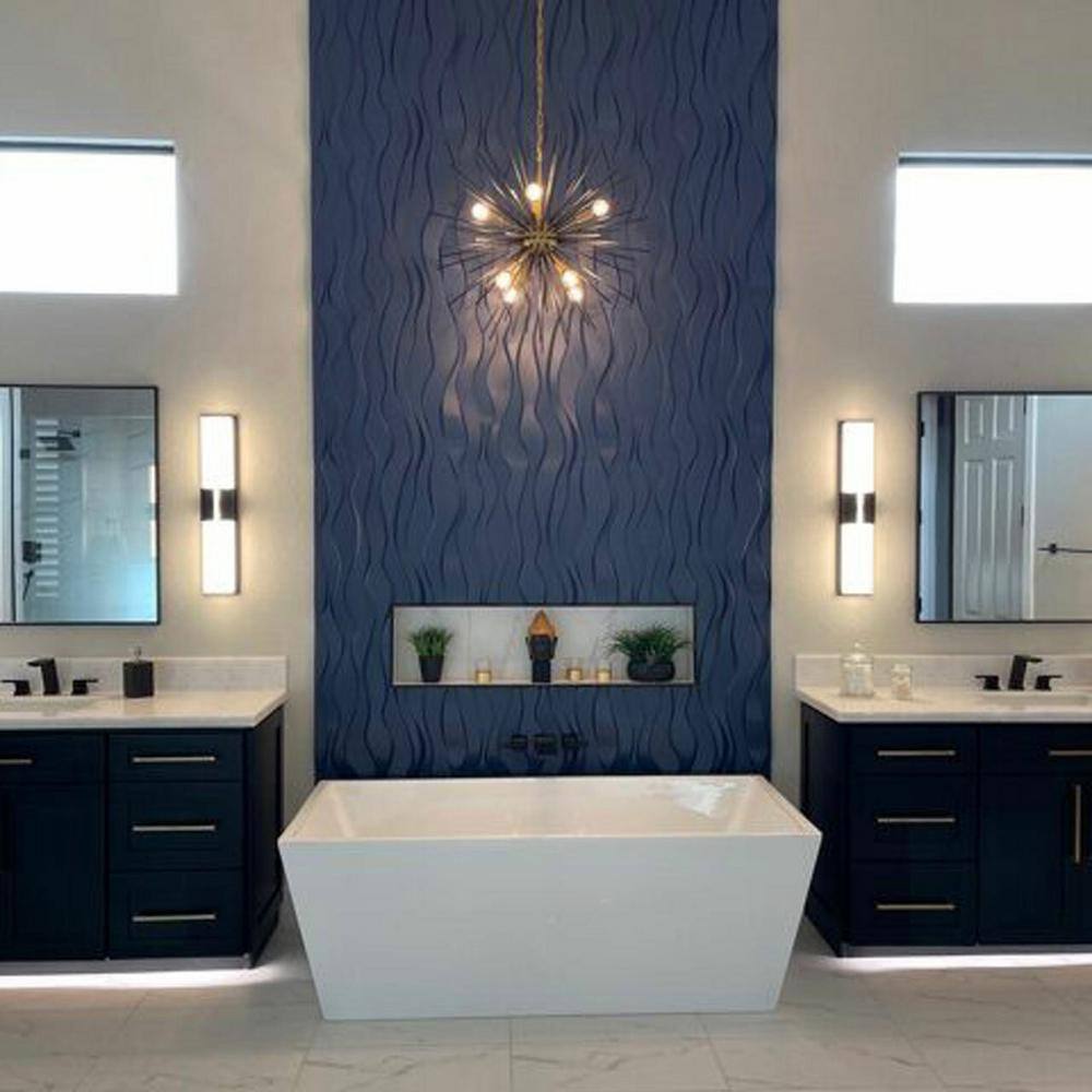 A La Maison Ceilings Zephyr Plain White 2 ft. x 2 ft. Seamless Foam Glue-up 3D Wall Panel (24 sq. ft./case)