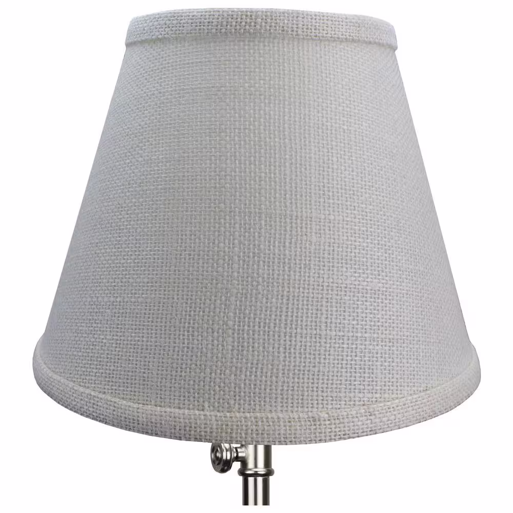 FenchelShades.com Fenchel Shades 5 in. Top Diameter x 9 in. Bottom Diameter x 7 in. Slant Empire Lamp Shade - Burlap Off White