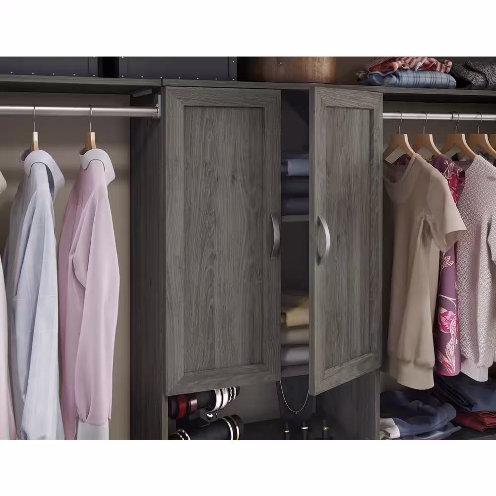 ClosetMaid Style+ 25 in. W Shaker Coastal Teak Closet Door Kit