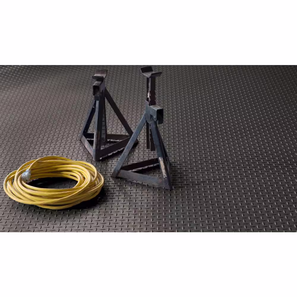 G-Floor Trailer Flooring Slate Grey Diamond Tread Commercial Vinyl Sheet Flooring (8.5 ft. W x 5 ft. L)