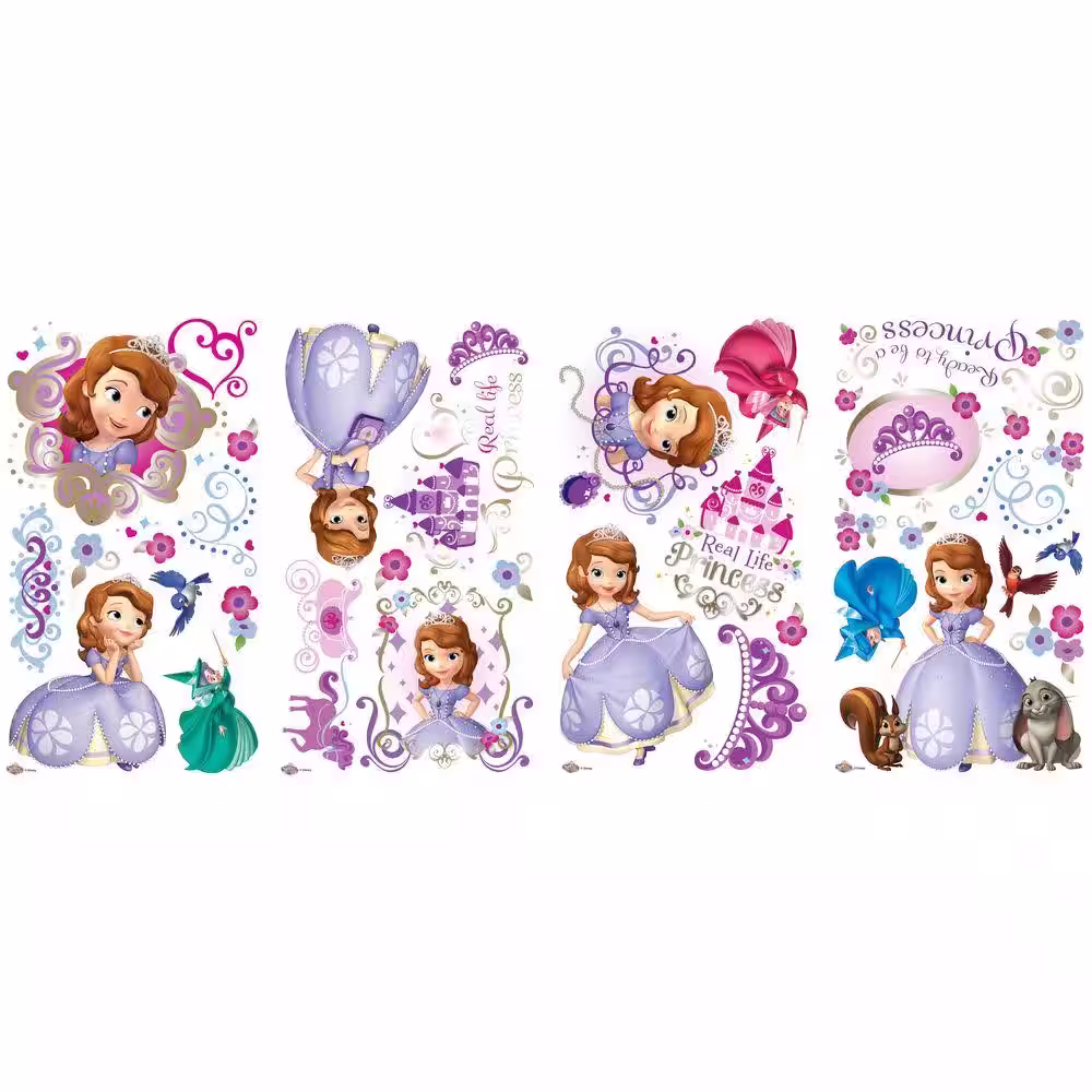 RoomMates Sofia the First Peel and Stick 37-Piece Wall Decals