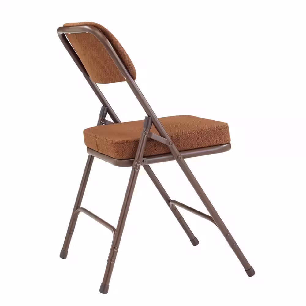 National Public Seating Brown Fabric Padded Folding Chair (Set of 2)