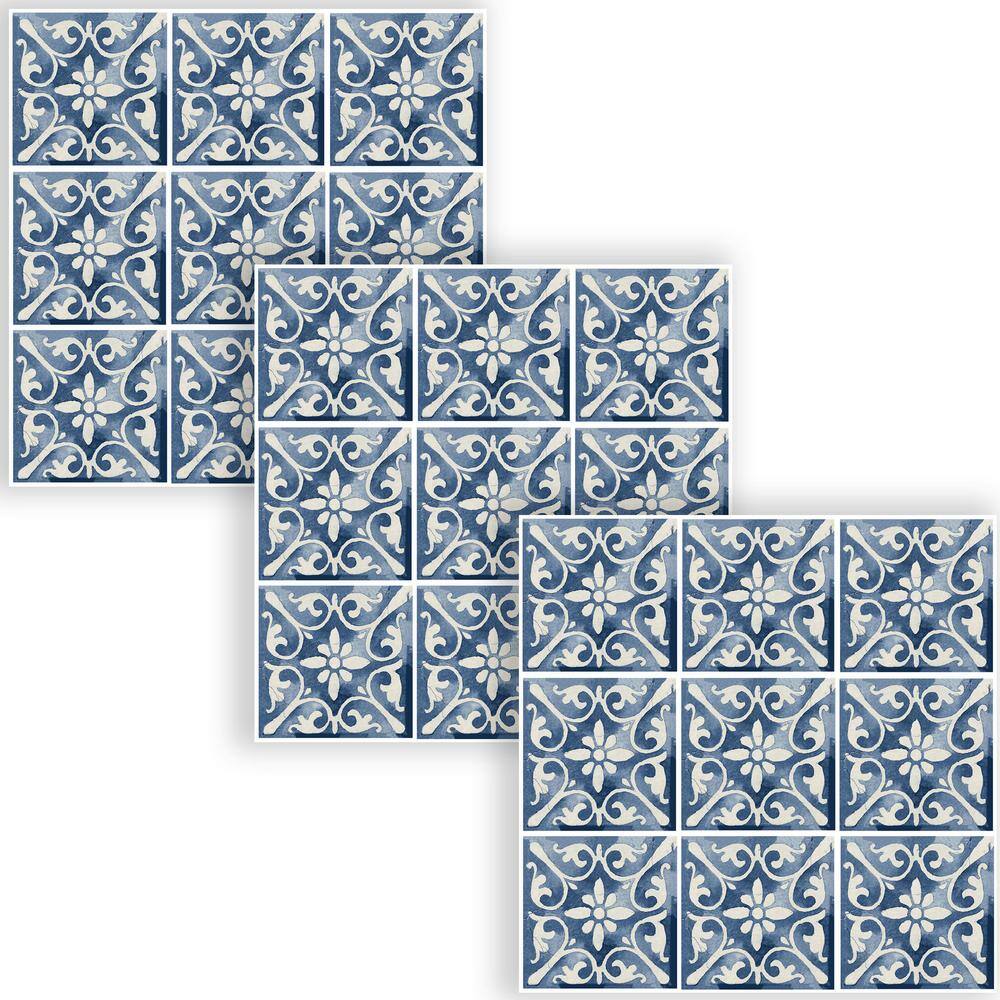 WallPops Marrakech Blue Tile Decal Kit