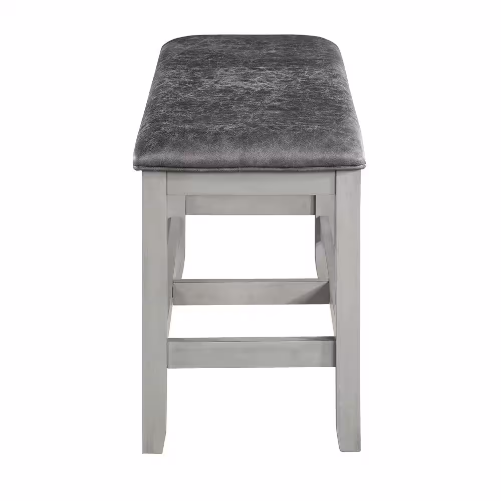 Steve Silver Hyland Gray 26 in. H x 18 in. D x 65 in. W Counter Bench