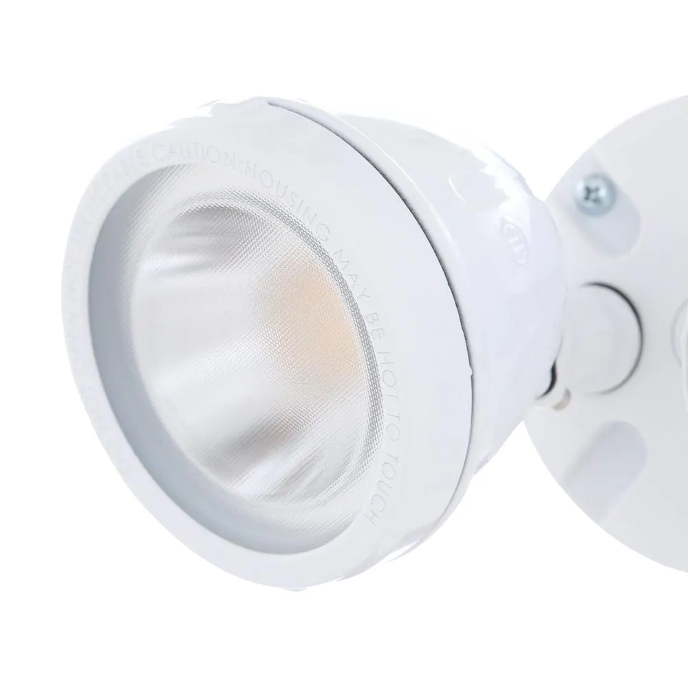 Commercial Electric 28-Watt 1100 Lumen CE Line Voltage White LED Landscape Flood Light Dual Spot Light