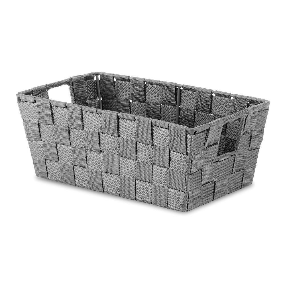 Whitmor 4.53 in. H x 11.42 in. W x 6.5 in. D Gray Fabric Cube Storage Bin