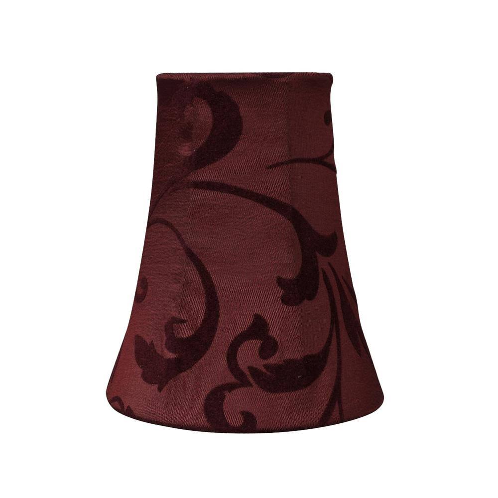 Aspen Creative Corporation 4 in. x 5 in. Red Bell Lamp Shade (5-Pack)