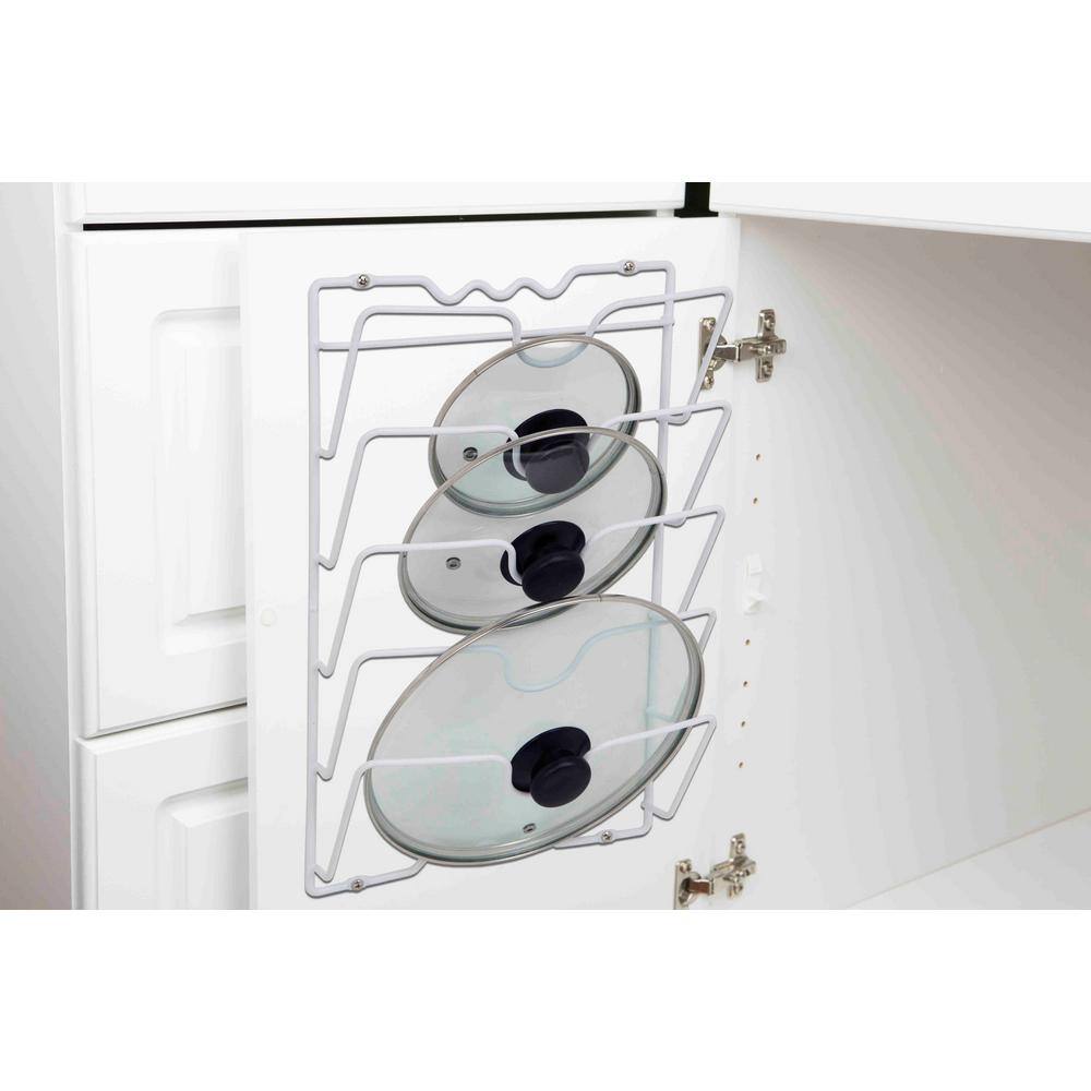 Home Basics 4 in. H x 11 in. W Wall-Mounted Lid Organizer