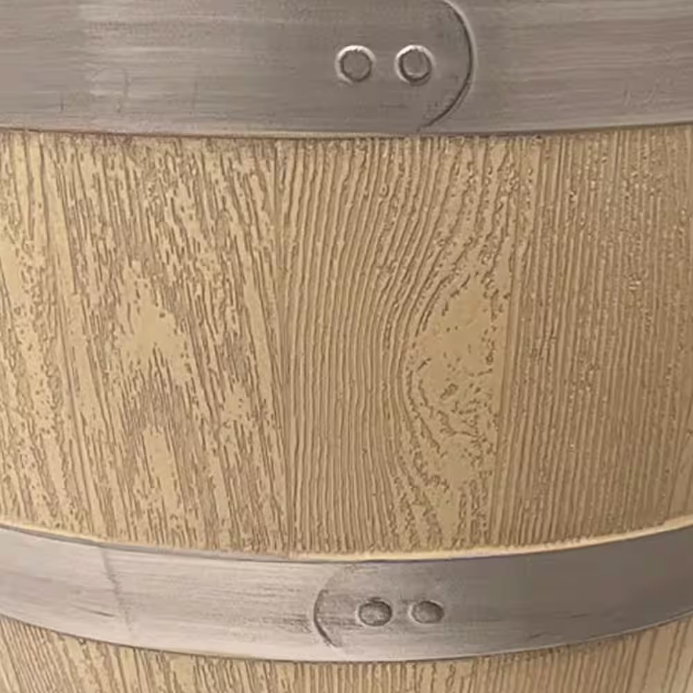 None Napa 10 in. Natural Oak Resin Barrel Planter Fits 10 in. Drop-N-Decorate Plant