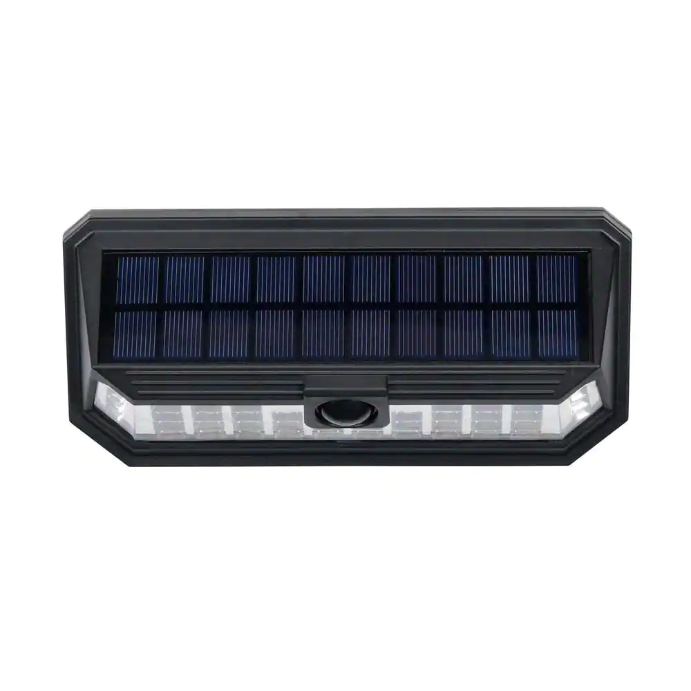 Westinghouse 75-Watt Equivalent Integrated LED Black Solar Motion Activated Wall Pack Light (2-Pack)