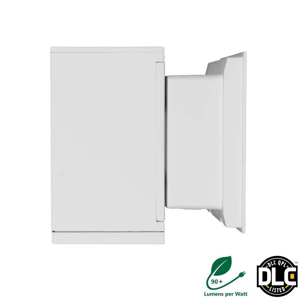 NICOR Dorado 200-Watt Equivalent Square Integrated LED White Outdo or Cylinder Up/Down Wall Pack Light, 3000K