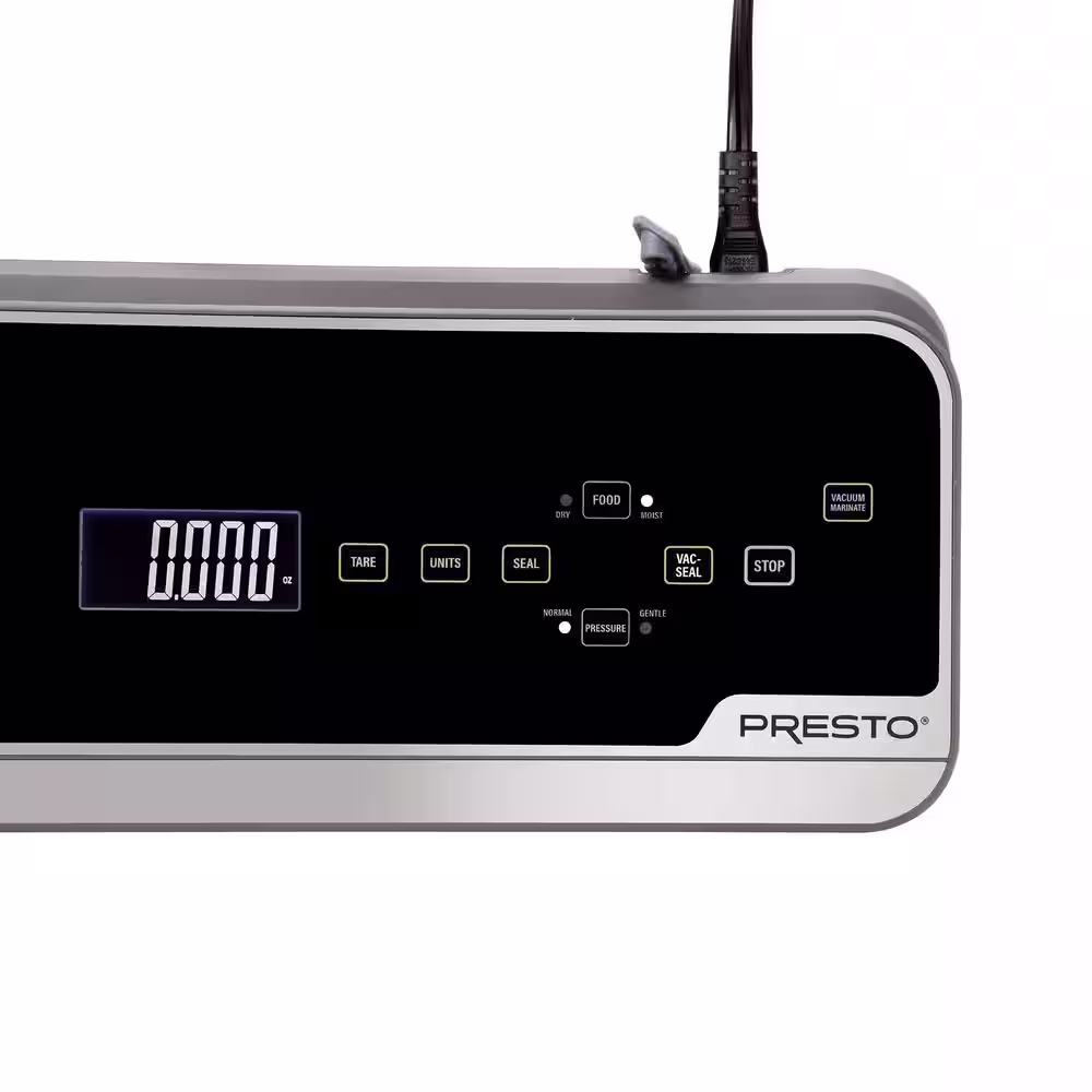 Presto Black Fresh Daddy Premium Electric Food Vacuum Sealer with Digital Scale