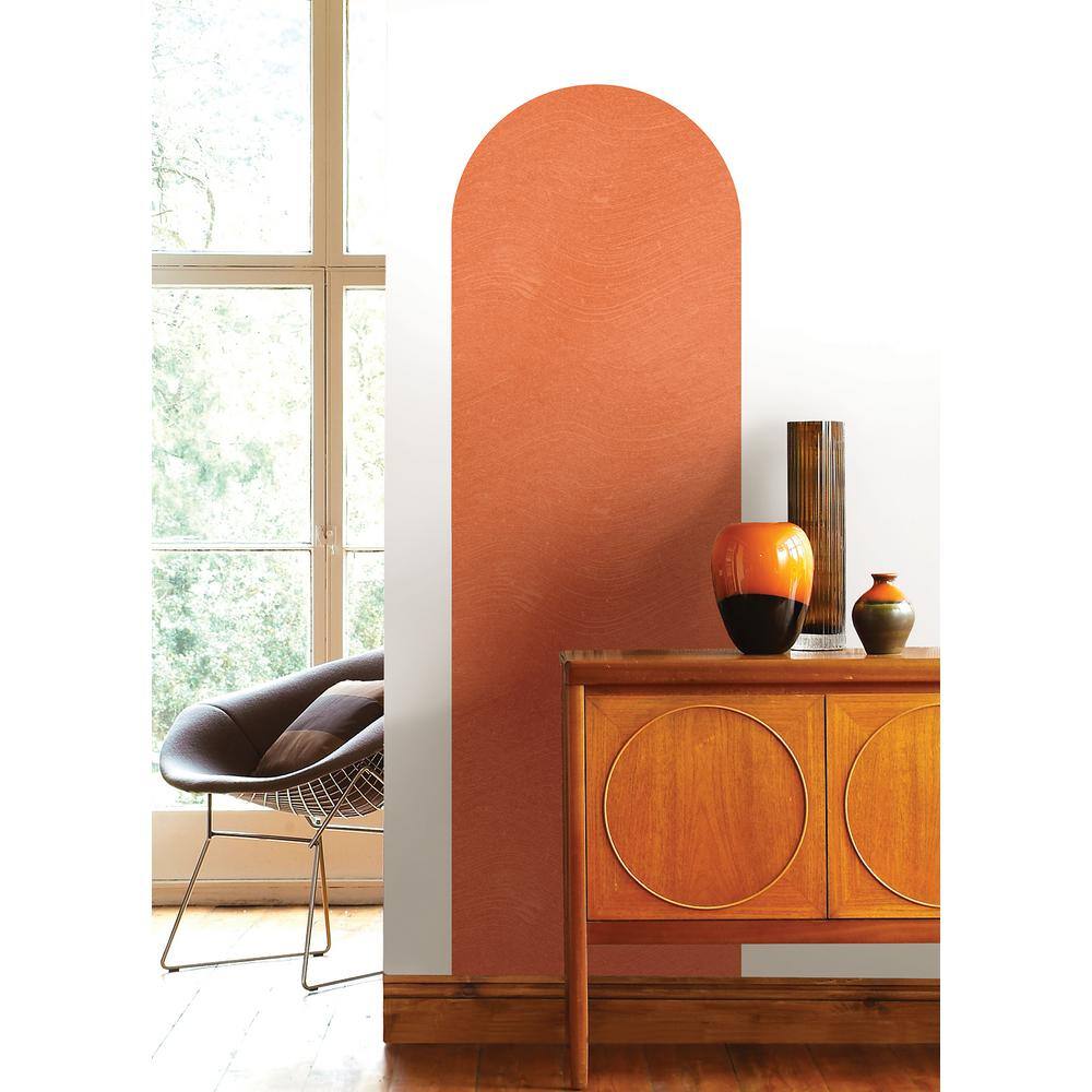 WallPOPs Terracotta Orange Wavy Concrete Archway Wall Decals