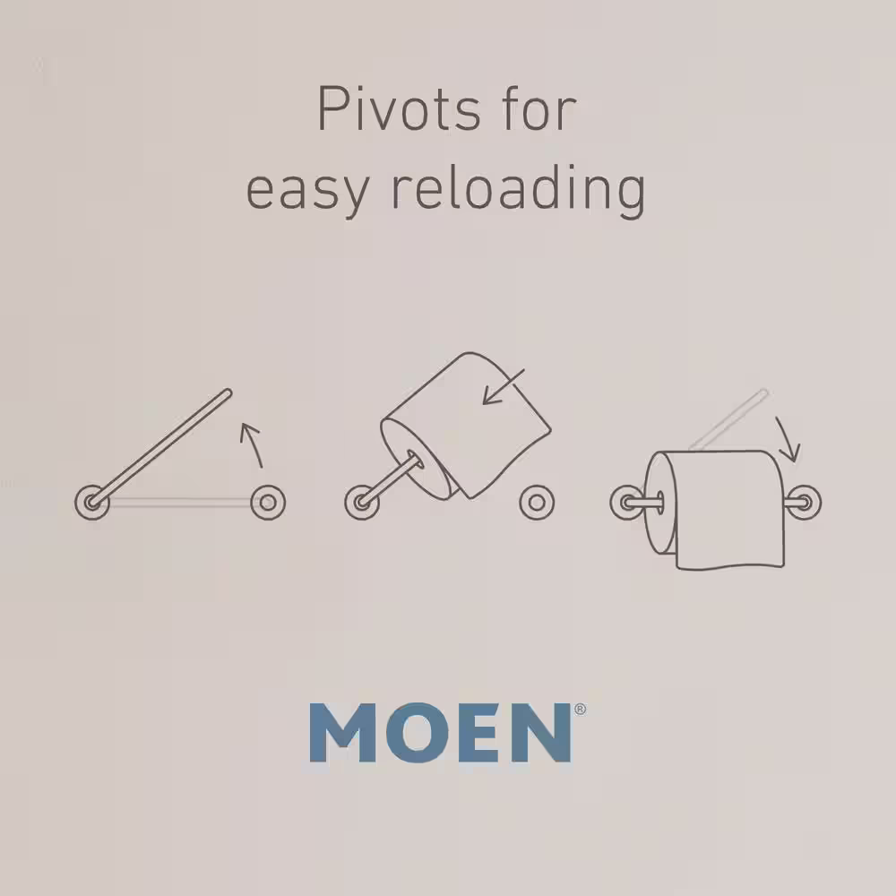 MOEN Genta Pivoting Toilet Paper Holder in Matte Black