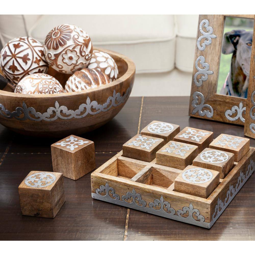 GG COLLECTION Wood/Metal 5 in. x 7 in. Brown Picture Frame