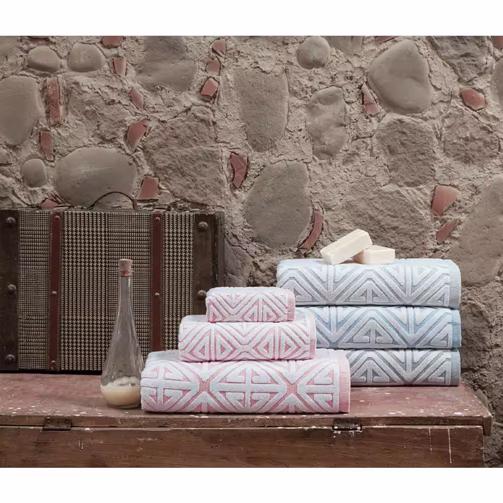 Enchante Home Glamour 4 pcs Pink Turkish Cotton Hand Towels
