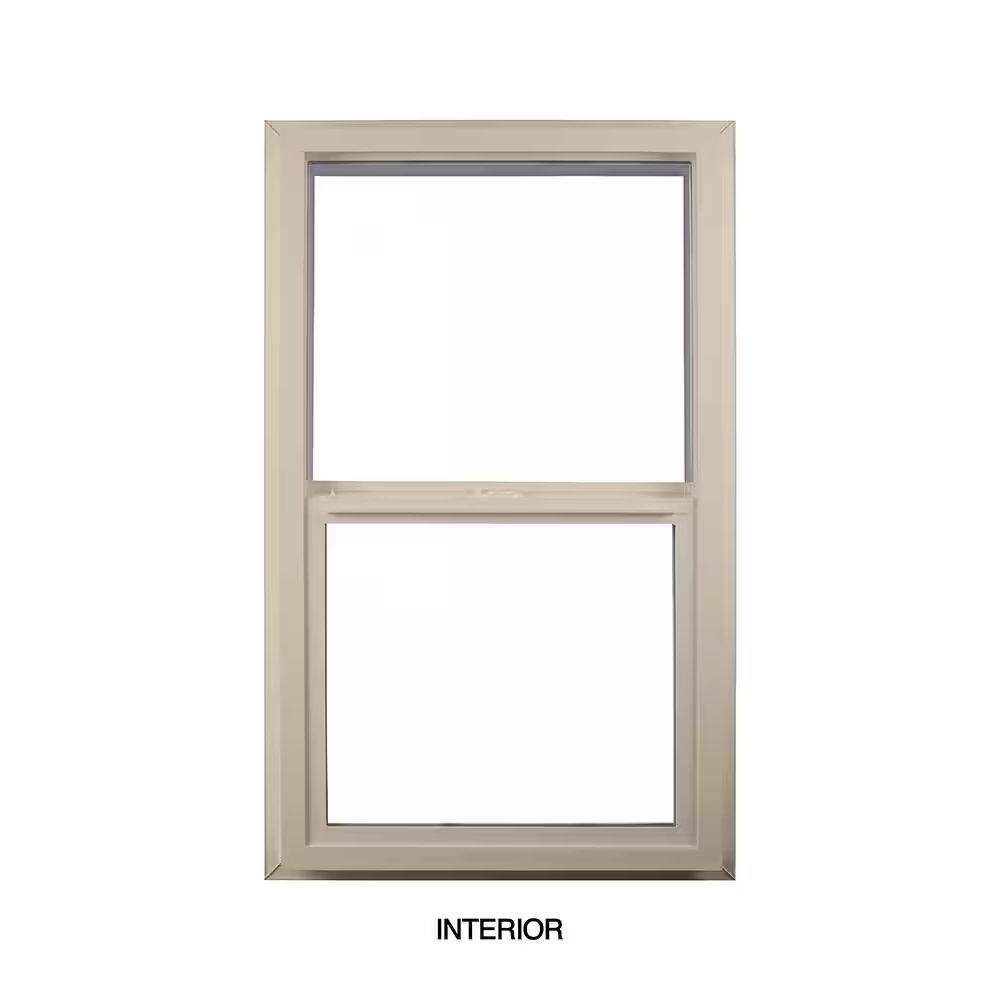 Ply Gem 35.5 in. x 59.5 in. Select Series Single Hung Vinyl Sand Window with HPSC Glass and Screen Included