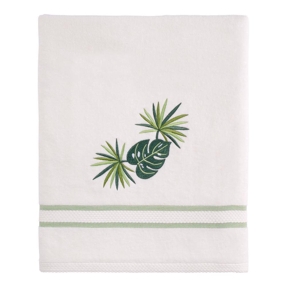 Avanti Linens Viva Palm 3 Pc 100% Cotton Towel Set In White