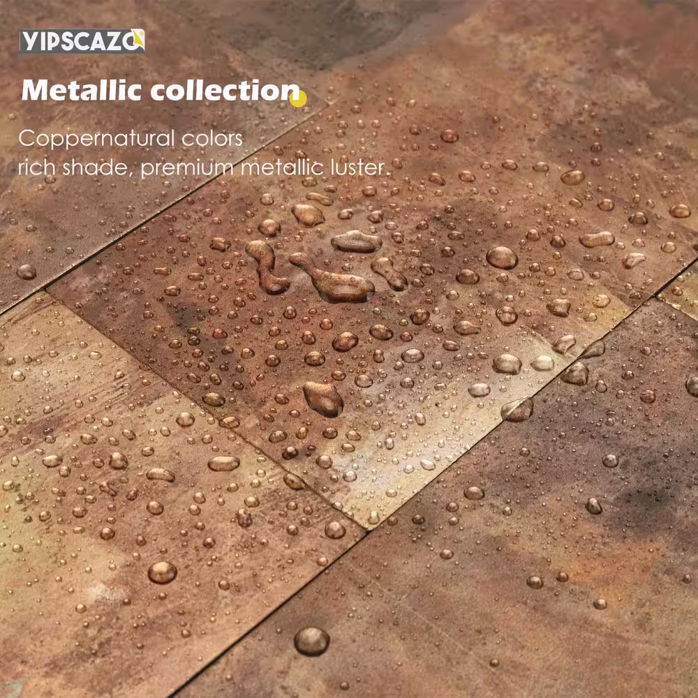 Yipscazo Subway Collection Retro Copper 3 in. x 6 in. PVC Peel and Stick Tile (3.9 sq. ft./32-Sheets)
