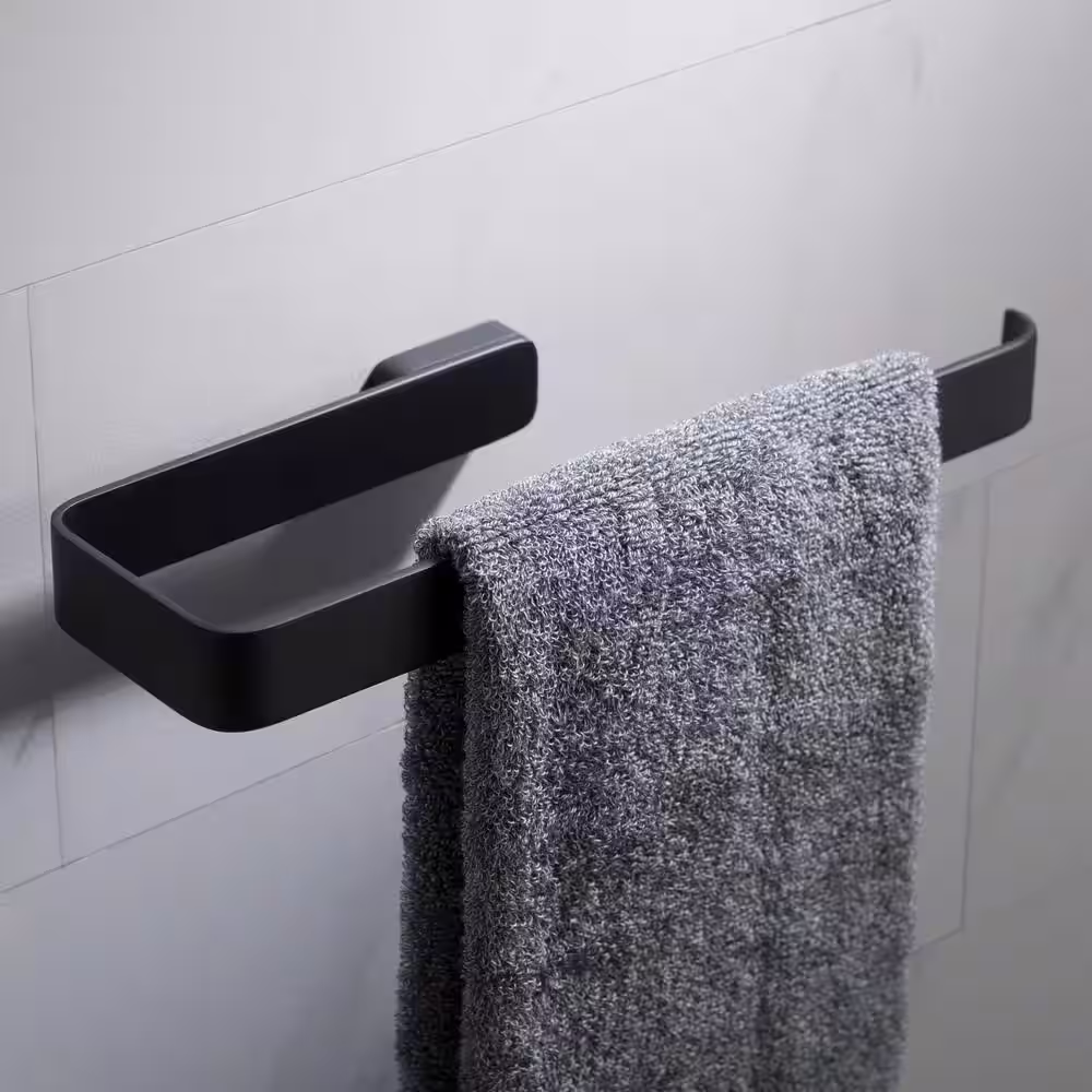 KRAUS Stelios Bathroom Towel Ring in Matte Black