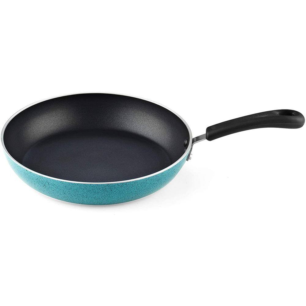 Cook N Home 8 in./9.5 in. and 11 in. 3-Piece Nonstick Saute Skillet Turquoise Fry Pan Set