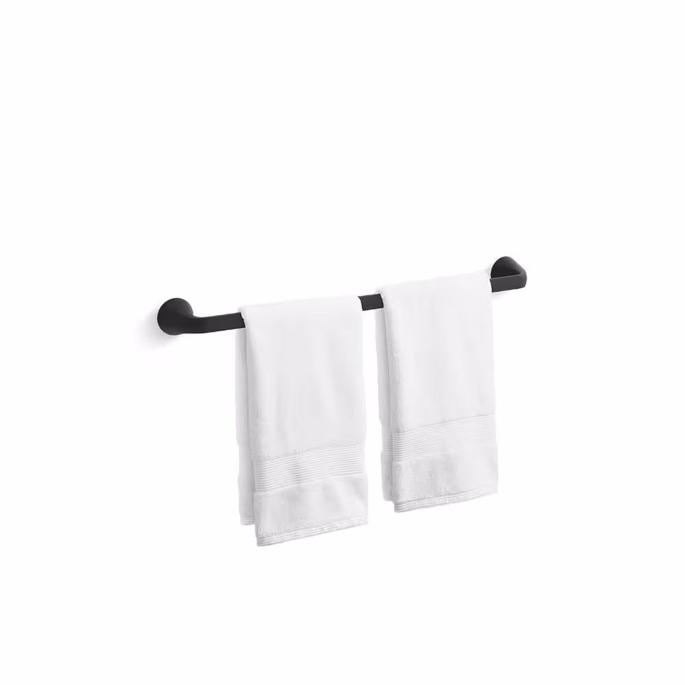 KOHLER Cursiva 24 in. Towel Bar in Matte Black