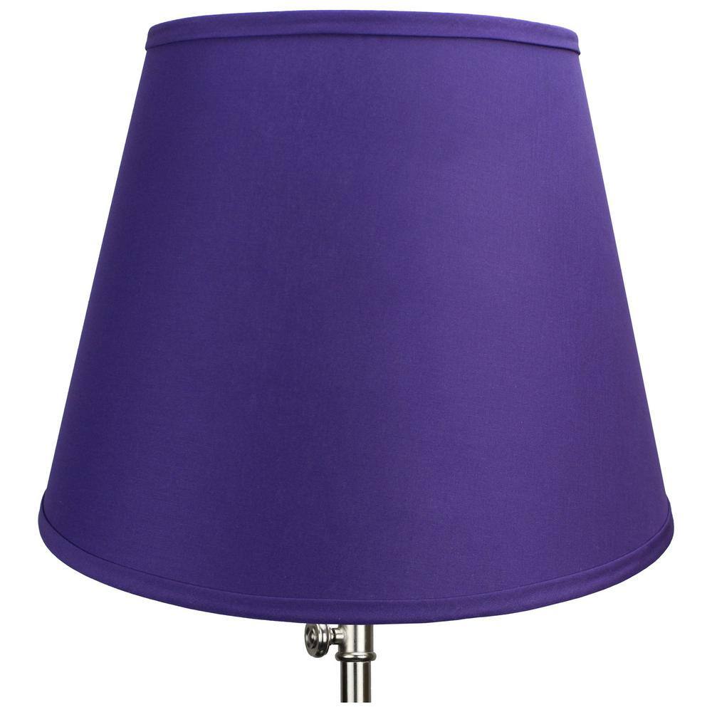 FenchelShades.com 11 in. Top Diameter x 17 in. Bottom Diameter x 13 in. Slant Linen Purple Empire Lamp Shade