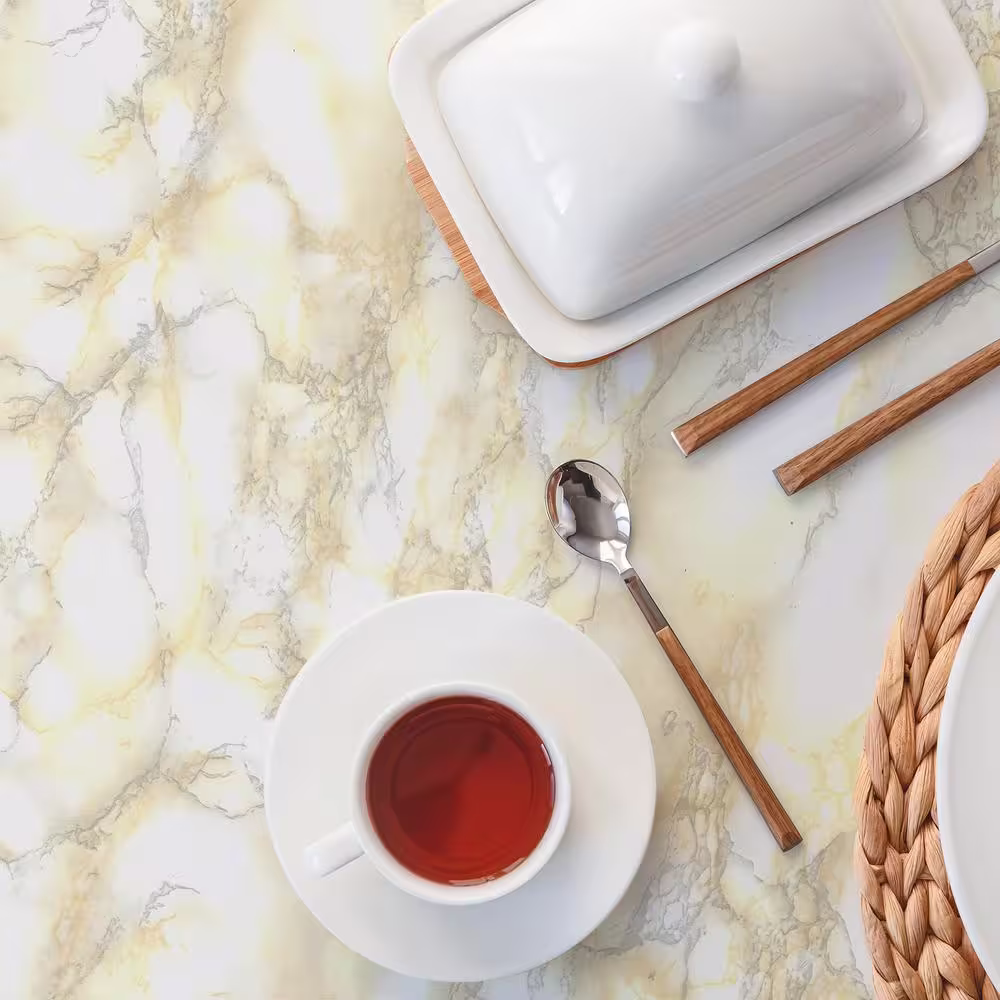 WallPops Beige Marble Faux Materials Adhesive Film (Set of 2)