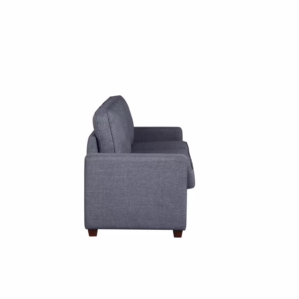 Lifestyle Solutions Jen 80 in. W Convertible Sofabed in Grey Polyester
