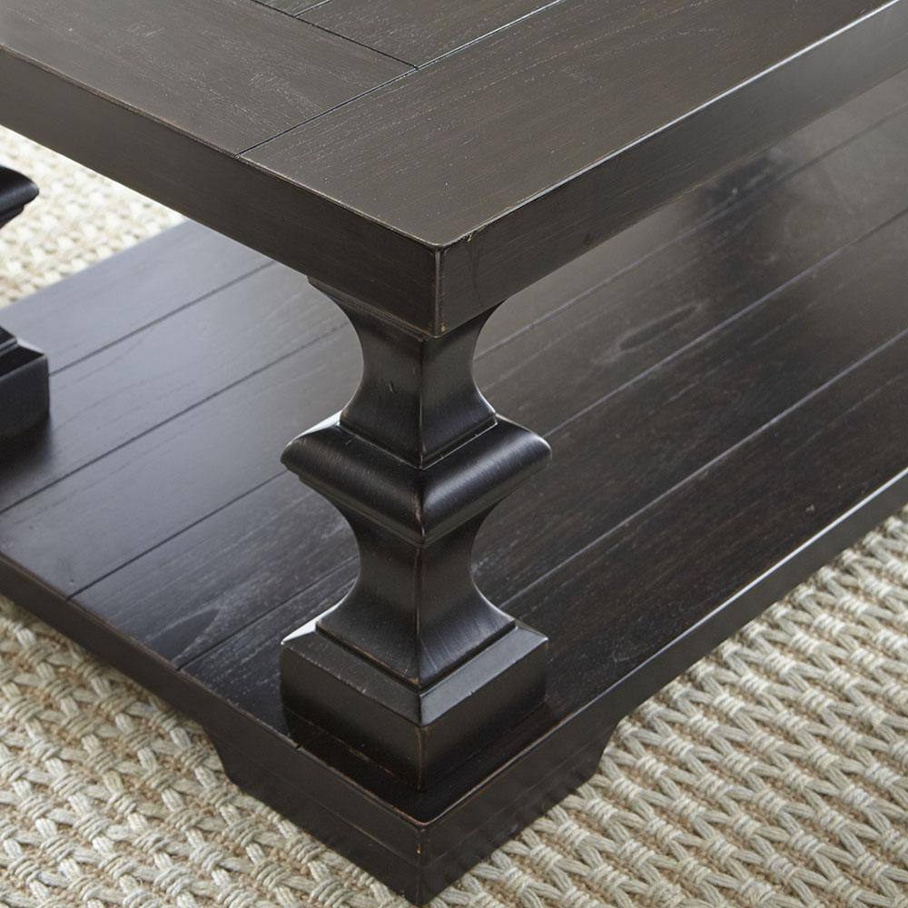 None Dory 48 in. Ebony Standard Rectangle Wood Console Table with Storage