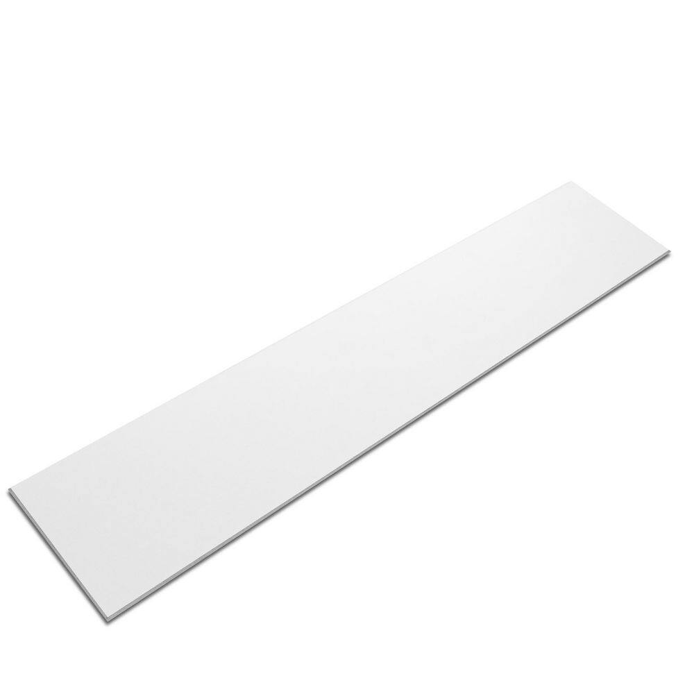 AVANT DECOR Lyon White Rectangle 5 in. x 24 in. 3 mm Stone Peel and Stick Backsplash Tile (6.56 sq. ft./8-Pack)